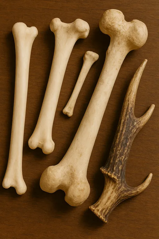 Bones and horn-cores, unworked, defatted